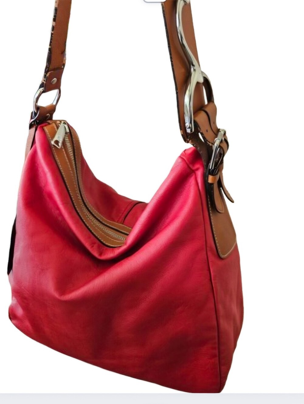 Ralph Lauren Equesterian Red Leather Handbag, Read Description